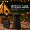 Tabouret téléscopique pliable et portable
